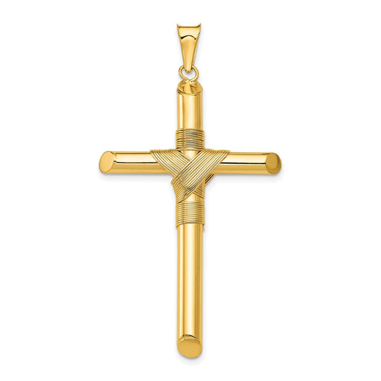 Gold Hollow Latin Cross Pendant