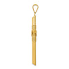 Gold Hollow Latin Cross Pendant