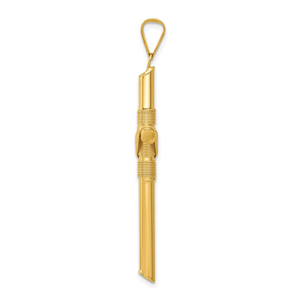 Gold Hollow Latin Cross Pendant