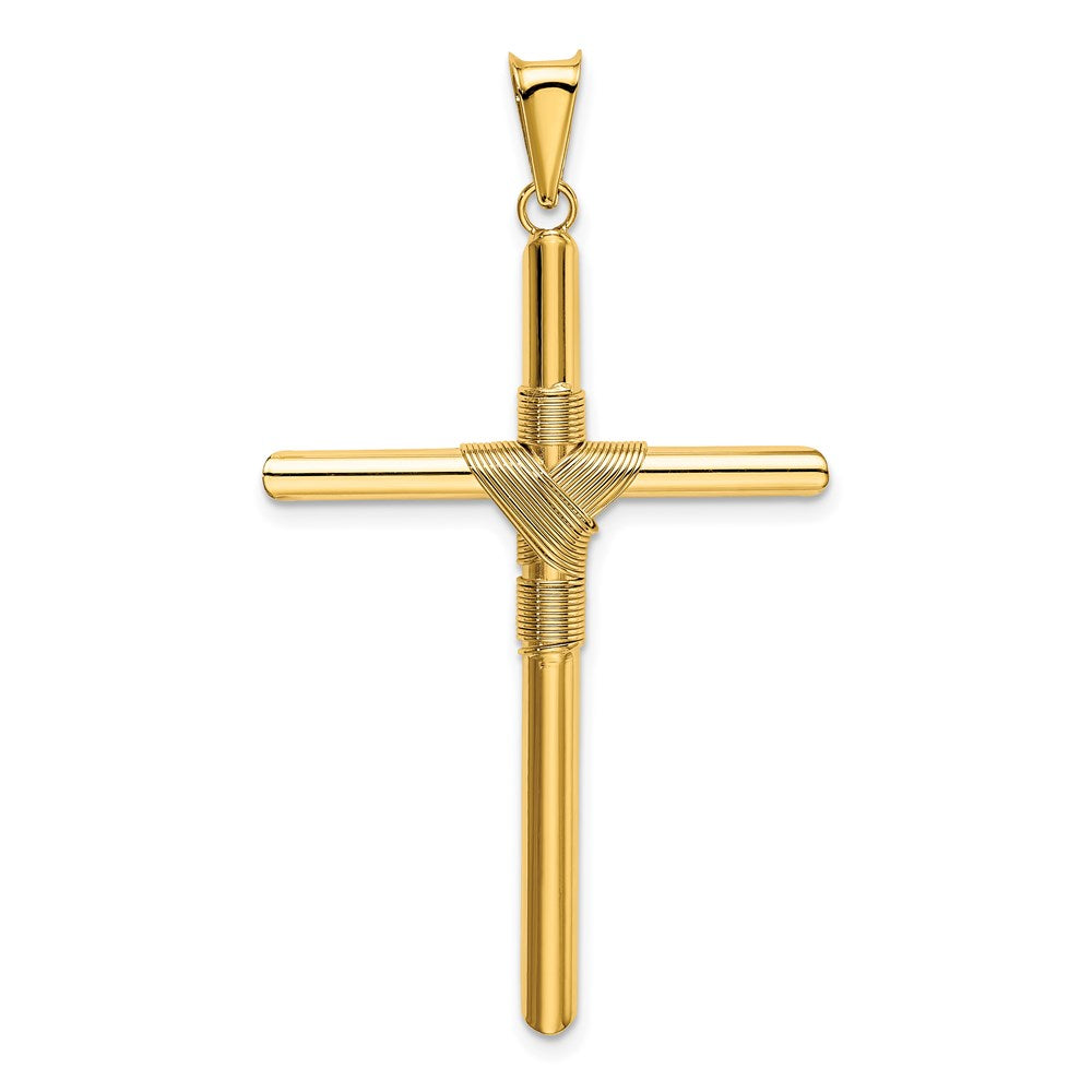 Gold Hollow Latin Cross Pendant