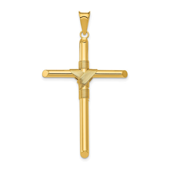 Gold Hollow Latin Cross Pendant