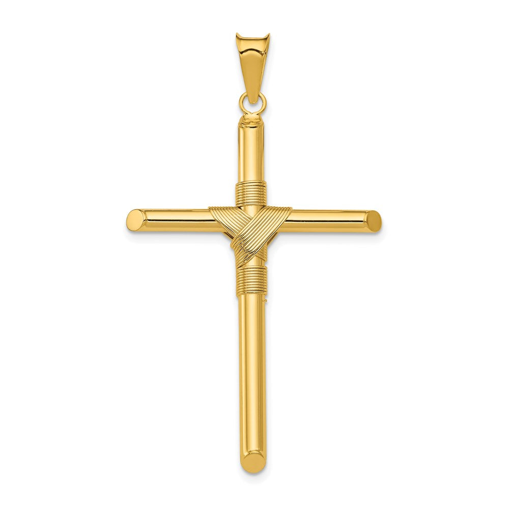 Gold Hollow Latin Cross Pendant