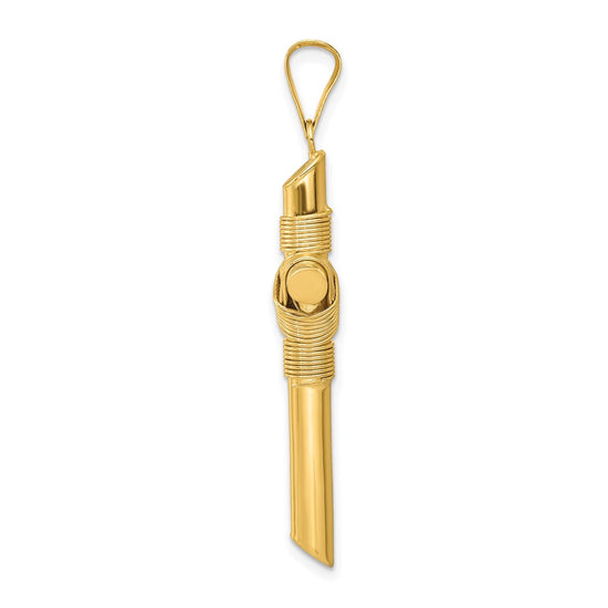 Gold Hollow Latin Cross Pendant