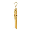 Gold Hollow Latin Cross Pendant