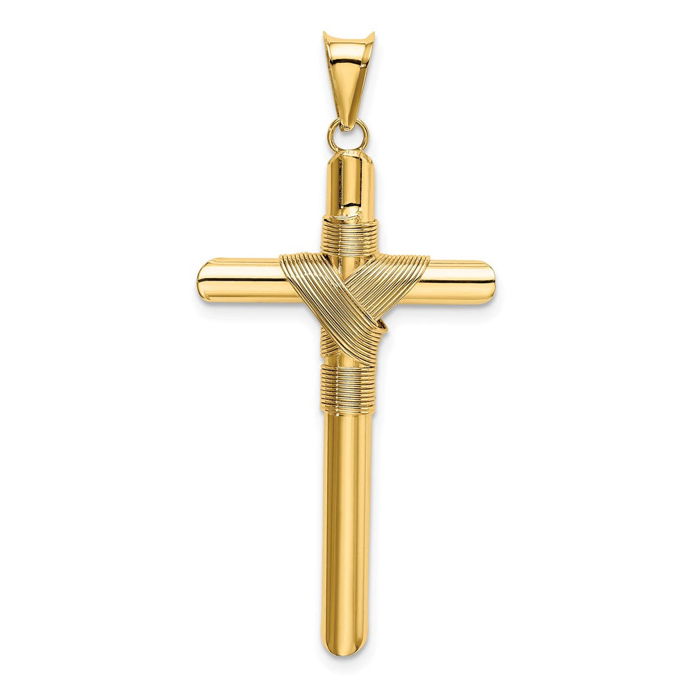 Gold Hollow Latin Cross Pendant