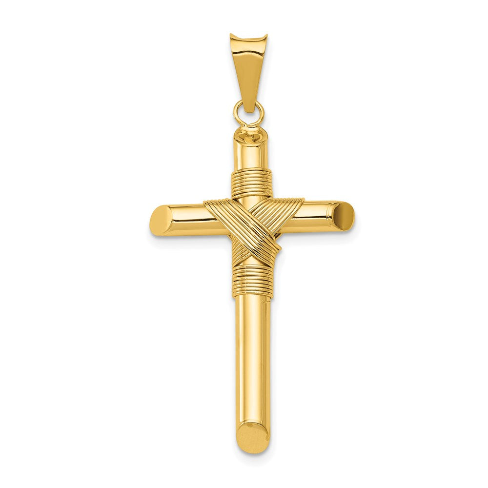 Gold Hollow Latin Cross Pendant