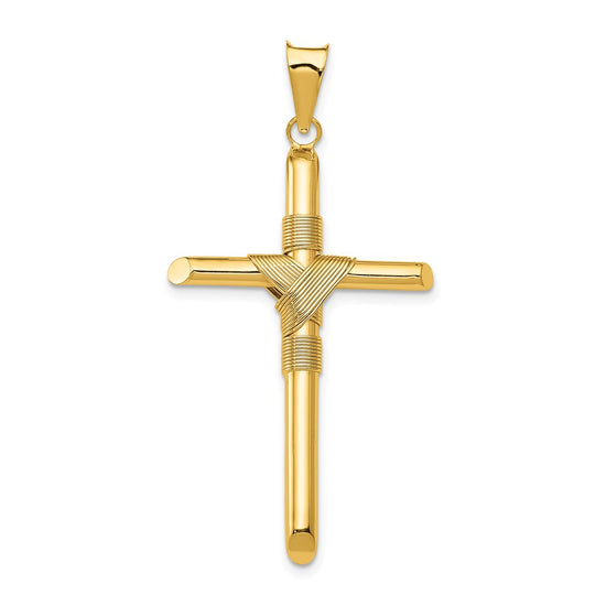 Gold Hollow Latin Cross Pendant