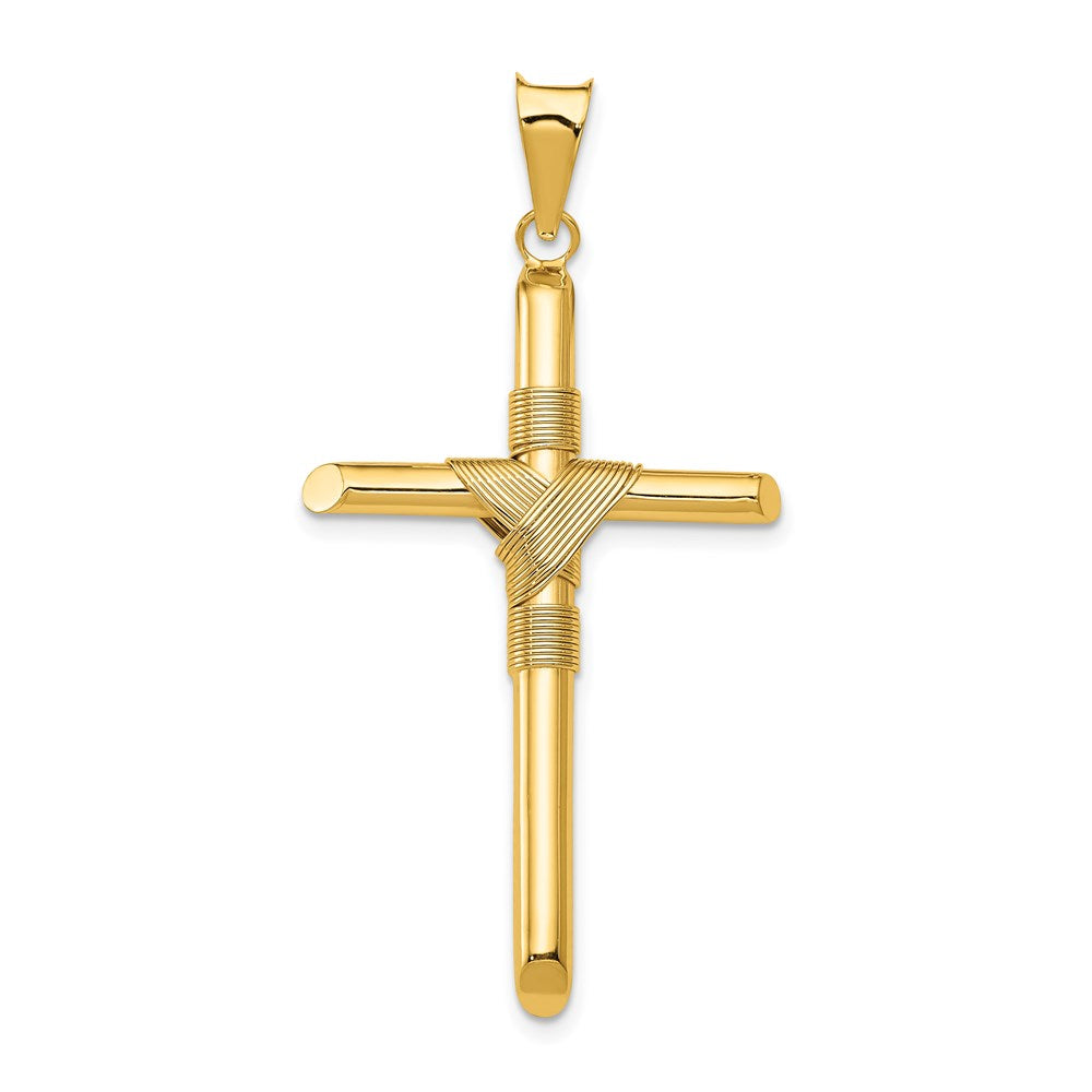 Gold Hollow Latin Cross Pendant