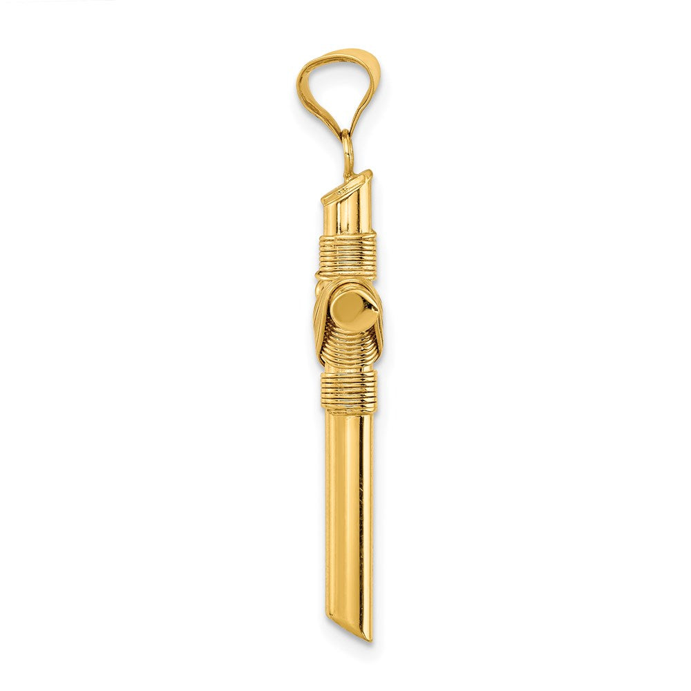 Gold Hollow Latin Cross Pendant