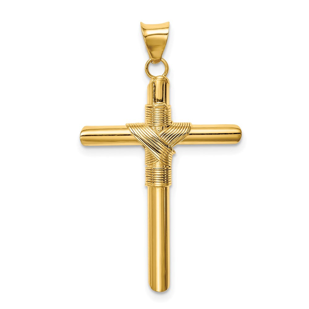 Gold Hollow Latin Cross Pendant