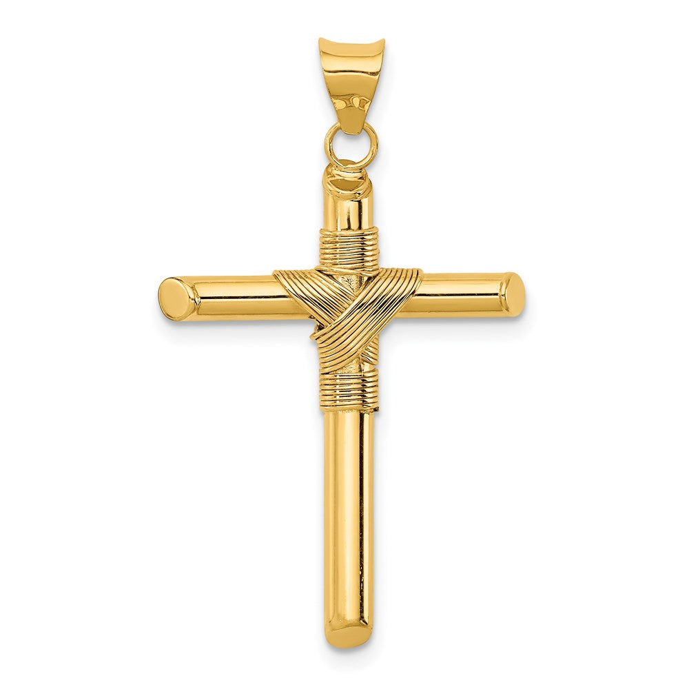 Gold Hollow Latin Cross Pendant