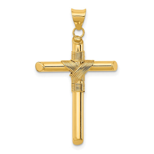 Gold Hollow Latin Cross Pendant