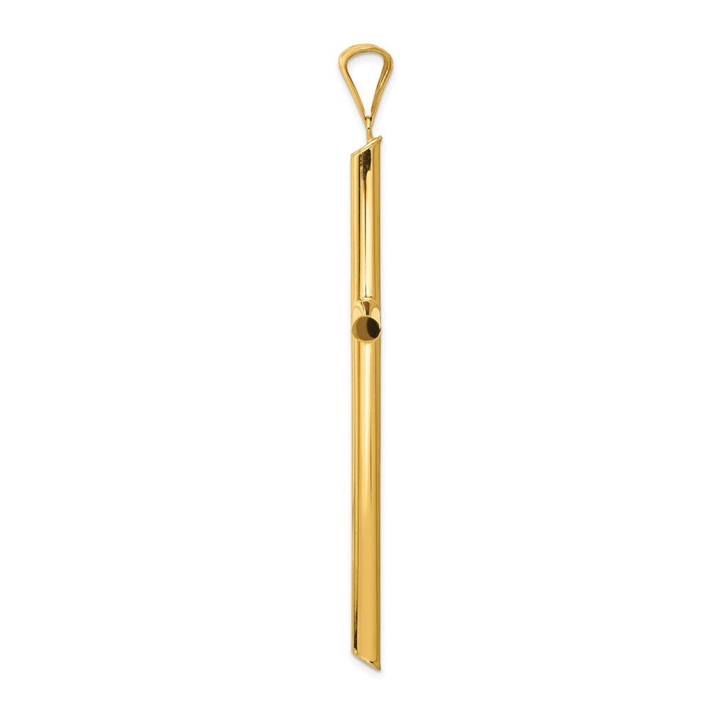 Gold Hollow Latin Cross Pendant