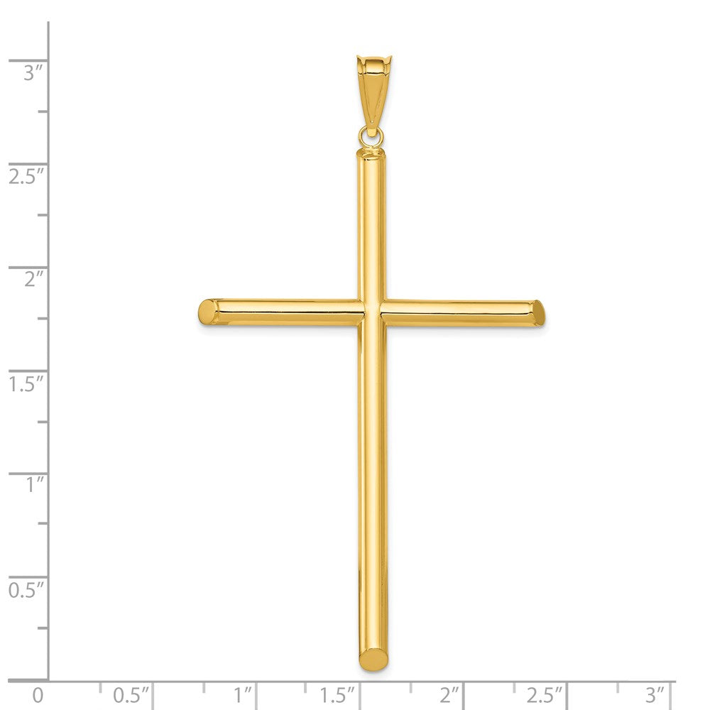 Gold Hollow Latin Cross Pendant