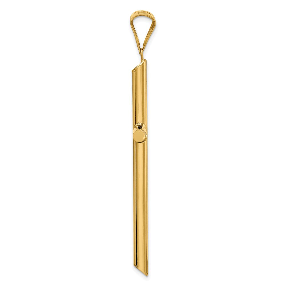 Gold Hollow Latin Cross Pendant