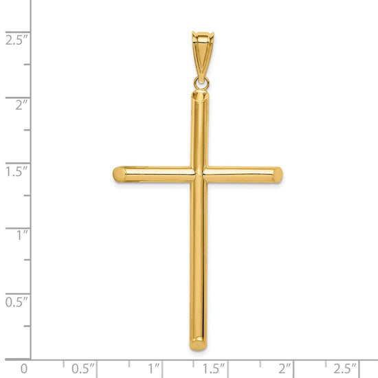 Gold Hollow Latin Cross Pendant