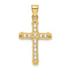 14k CZ Cross Pendant