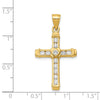 14k CZ Cross Pendant