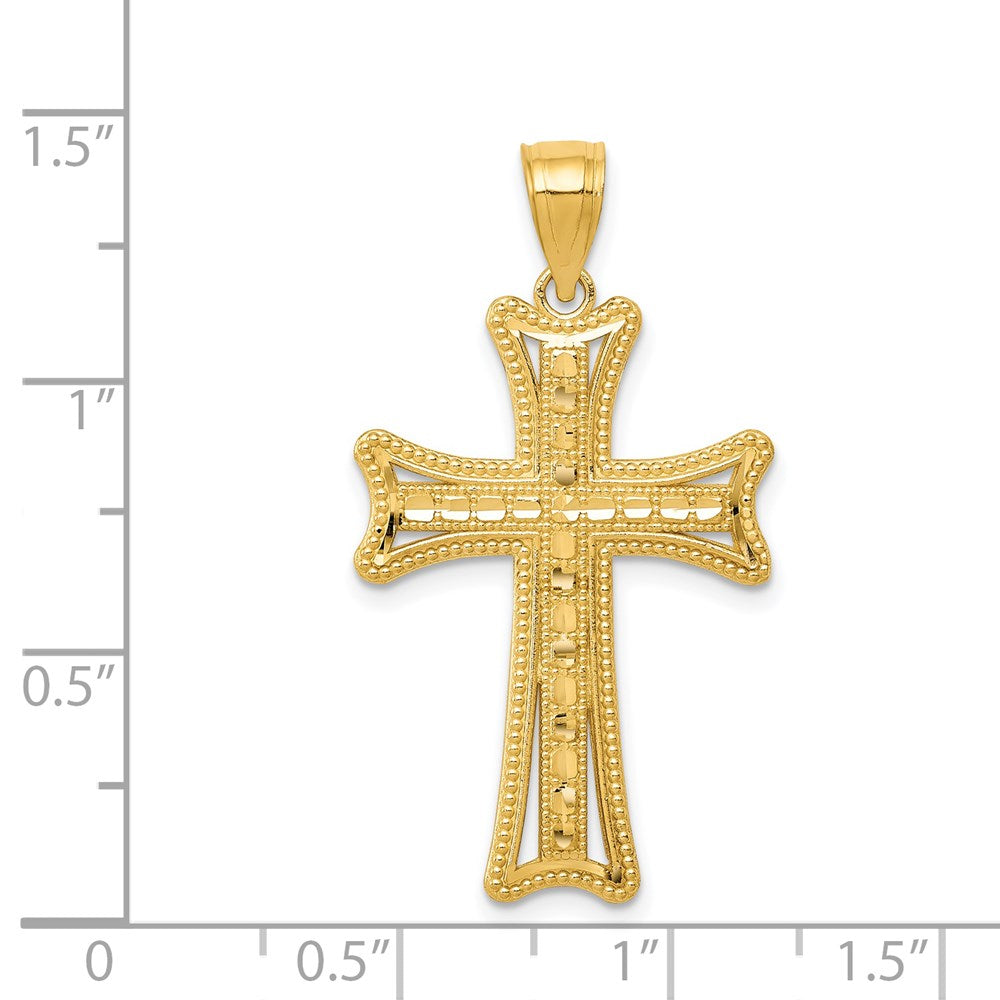 Gold Decorative Cross Pendant