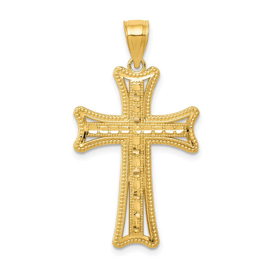 Gold Decorative Cross Pendant