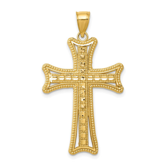 Gold Decorative Cross Pendant