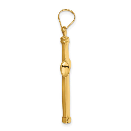 14k Polished Stamping Cross Pendant