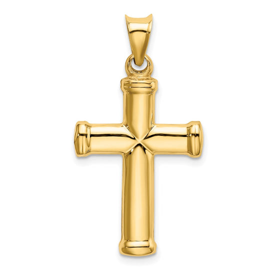 14k Polished Stamping Cross Pendant