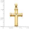 14k Polished Stamping Cross Pendant