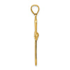 14k Polished Rounded Cross with -X- Center Pendant