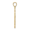 14K Satin and Polished FAITH Cross Pendant