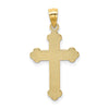 14K Satin and Polished FAITH Cross Pendant
