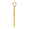 14k Diamond-cut Budded Cross Pendant