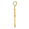 14K Satin and Polished Budded Cross Pendant
