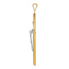 14k Two-Tone Polished Jesus Crucifix Pendant