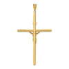 14k Two-Tone Polished Jesus Crucifix Pendant