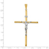 14k Two-Tone Polished Jesus Crucifix Pendant