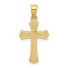14k Diamond-cut Crucifix Pendant