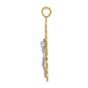 14k Two-tone Crucifix Pendant