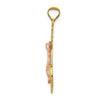 14k Tri-Color Mariner Crucifix Pendant