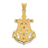 14k Tri-Color Mariner Crucifix Pendant
