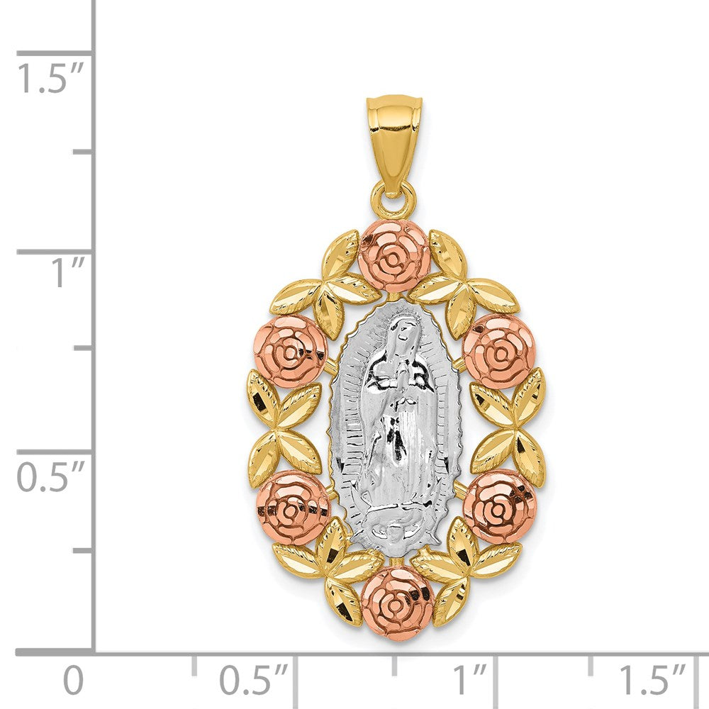 Gold Our Lady of Guadalupe Pendants