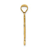 14K and White Rhodium Semi-solid St. Benedict Cross Pendant