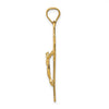 14k Polished San Benito Solid 2-Sided Crucifix Pendant