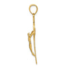14k Polished San Benito Solid 2-Sided Crucifix Pendant