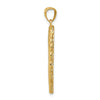 14K and White Rhodium Polished Two-Level Angel Wing Pendant