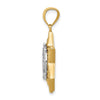 14K Two-Tone Fancy Star Of David and Menorah Pendant