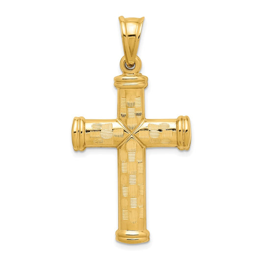 Gold Hollow Latin Cross Pendant