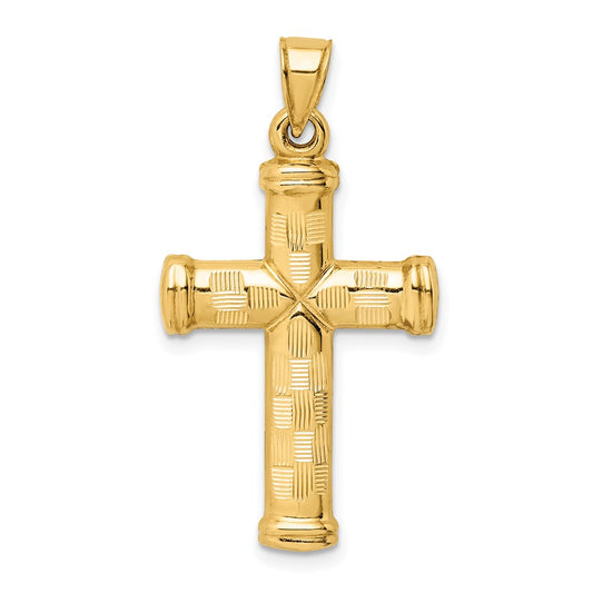 Gold Hollow Latin Cross Pendant