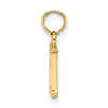 14K Polished Block Letter H Initial Pendant