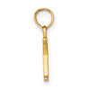 14K Polished Block Letter K Initial Pendant